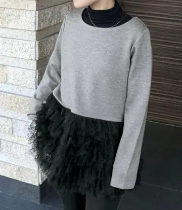 택 포함 새상품 도킹 튤 튜닉 DONOBAN