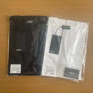 Inside 23 티셔츠 2장 세트 블랙 화이트