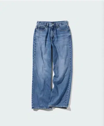 UNIQLO 와이드 스트레이트 청바지 블루 24