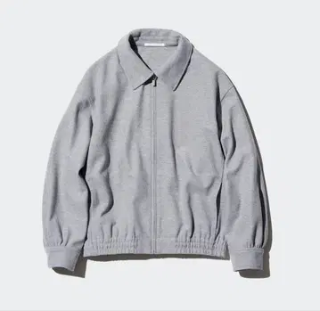 유니클로 브러쉬드 저지 블루종 그레이 XXL 새상품