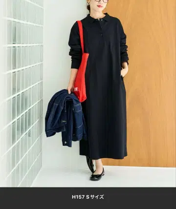 [ FREAK'S STORE ] 카라 부착 폴로 원피스 블랙 S 사이즈