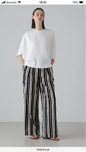 어도어 볼드 스트라이프 자카드 팬츠 36 택 포함 미사용 새상품