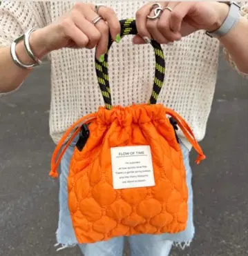 [ 새상품 ] 시마무라 mayo 퀼트 복조리 숄더백 오렌지