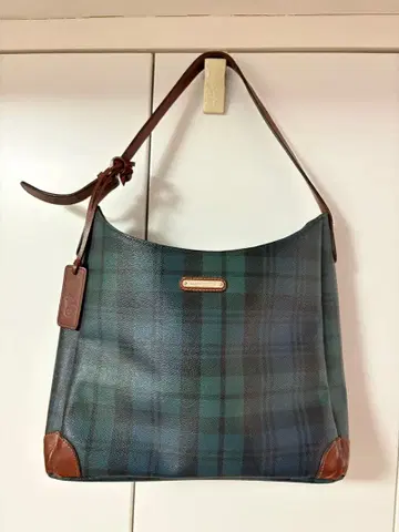 랄프 로렌 토트백 블랙워치