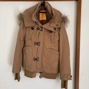 SLY 퍼 보아 모즈 코트 베이지