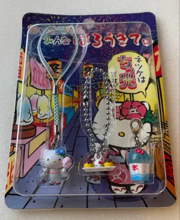 헬로키티 스트랩 축제 이것저것 모두 헬로키티 타코야키 얼음 솜사탕