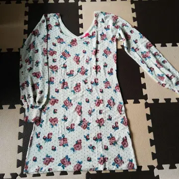 꽃무늬 긴팔 미니 원피스 M