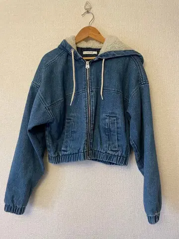 PACSUN 후드 부착 데님 블루종