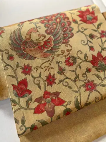 나고야 오비 순수 실크 북 패턴 공작