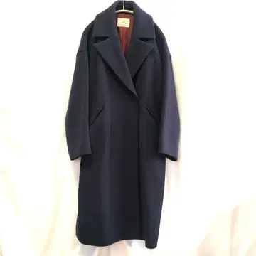 IENA MANTECO 오버 사이즈 체스터 코트 네이비