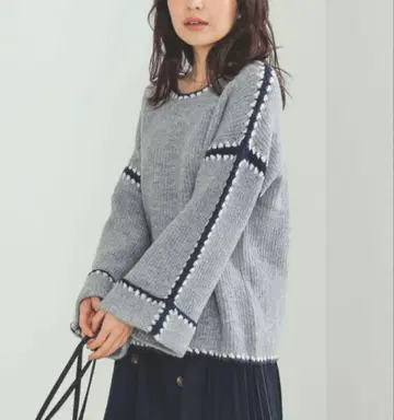 BEAMS HEART 빔즈 핸드 스티치 풀오버 FREE