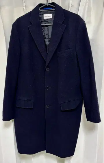 TEIJIN 울 컬렉션 체스터 코트 네이비