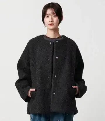 익명 배송 BEAUTY & YOUTH 금기 부클레 노카라 블루종