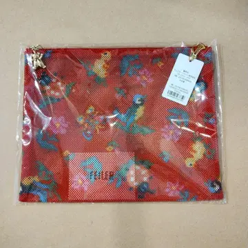 페이러 하이디 D링 메쉬 파우치 레드