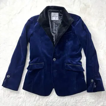 새상품급 BUFFALO BOBS 새틴 원단 네이비 테일러드 자켓 S