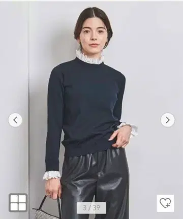 UNITED ARROWS 스캘럽 레이스 4WAY 니트