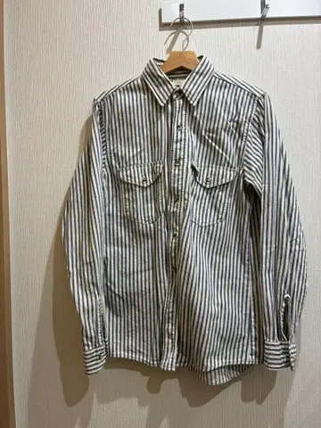 [ 데드스탁 ] OSHKOSH 스트라이프 워크 셔츠 M USA 구제 의류