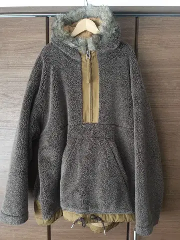 RADIALL 라디얼 WHARF RAT 풀오버 보아 자켓 BROWN