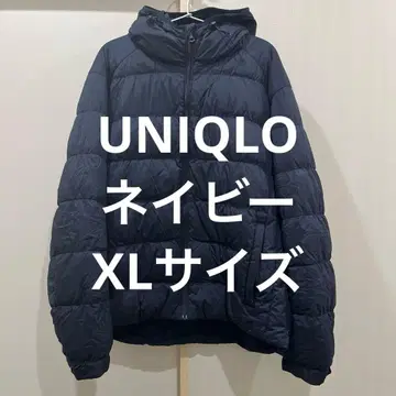유니클로 후드 부착 다운 자켓 XL 사이즈 네이비 클리닝 완료