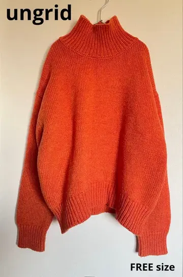 ungrid 터틀넥 하이넥 니트 오버 사이즈