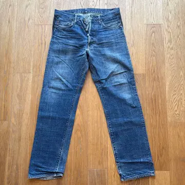 Evisu 호랑이 자수 다크 블루 데님