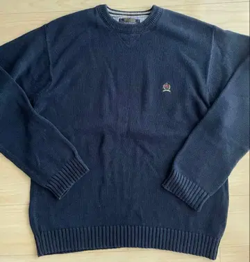 90s TOMMY HILFIGER 코튼 니트 스웨터 XL