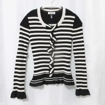 히로코비스 새상품 사이즈 9 보더 니트 리브 니트