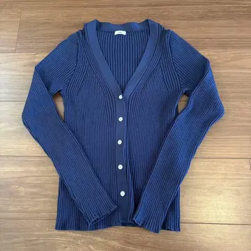 IENA 네이비 리브 가디건