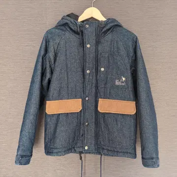 데님 마운틴 후드티 후드 부착