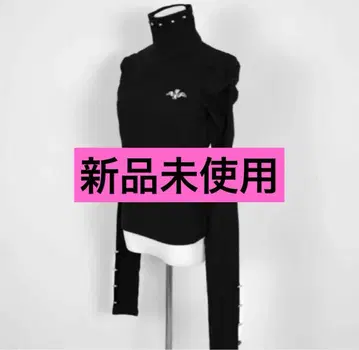 미사용 새상품 DimMoire 주름 니트 상의 블랙