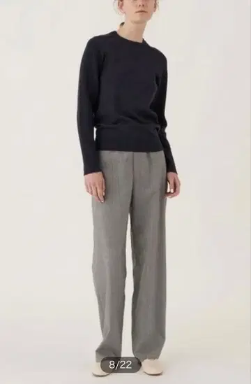 갤러리 비 울 스티드 울 크루넥 풀오버 블루