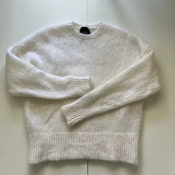 ATON 화이트 모헤어 니트 스웨터 사이즈 02