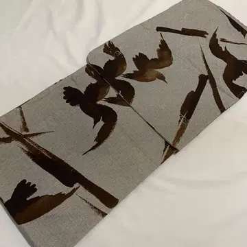 유카타 단품 니코앤티크 우타타네 미사용 야타가라스 그린그레이 일본풍 패턴