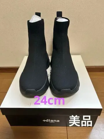 diana 블랙 하이컷 스니커즈