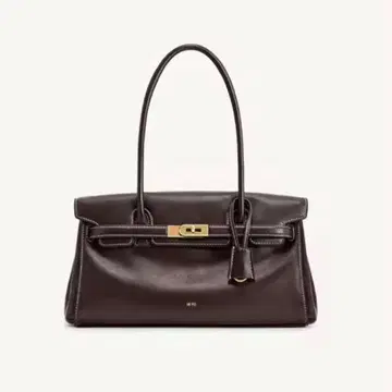 다크 브라운 가죽 핸드백