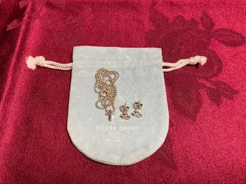 모토마치 실버 오오노 크로스 목걸이 & 귀걸이