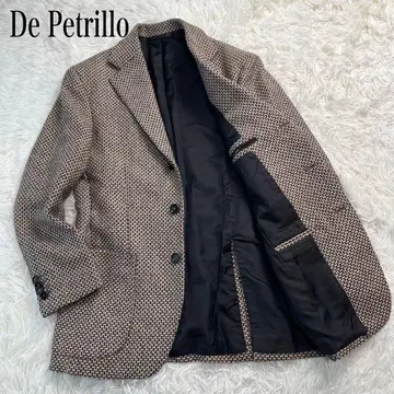 De Petrillo 트위드 테일러드 자켓 이탈리아제 베이지