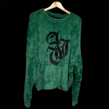 AJOBYAJO Sporty Logo Sweater [GREEN]