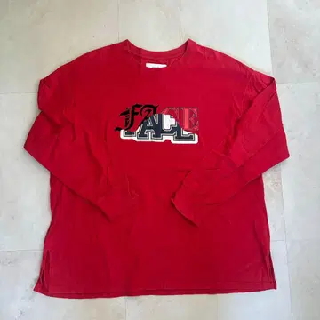 FACETASM 레드 그래픽 긴팔 티셔츠