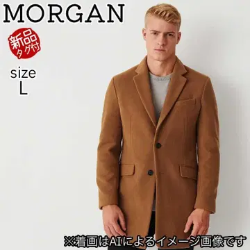 [ 새상품 택 포함 ] MORGAN 모건 체스터 코트 L 브라운 울