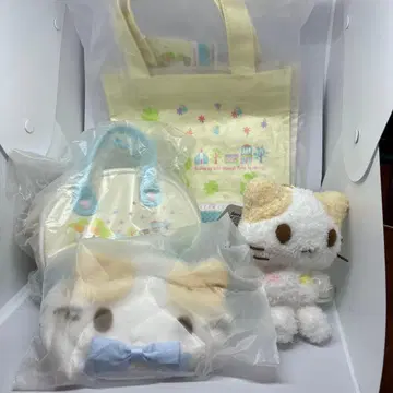 마쉬멜로우처럼 폭신폭신한 냥코 마스코트 홀더 등 4점 산리오 고양이 모임