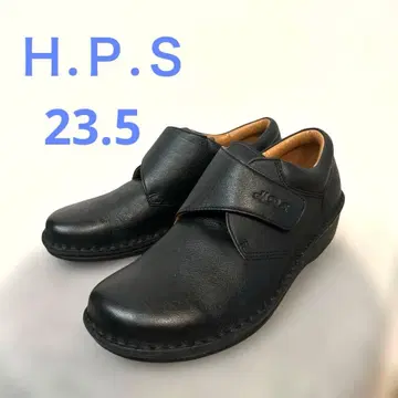 미사용품 H.P.S 가죽 신발 23.5cm 블랙 천연 가죽