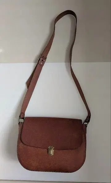 생지 가죽 숄더백