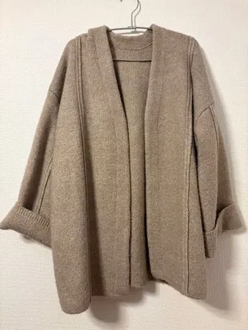 셀렉 모카 오버 사이즈 니트 코트 베이지