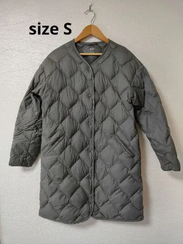 유니클로 울트라 라이트 다운 릴랙스 코트 수납 봉투 포함 카키 S