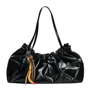 ZARA 개더 토트백 블랙