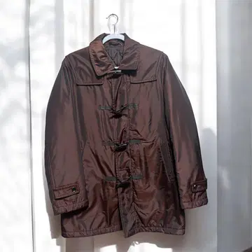 [ 새상품급 ] 광택 브라운 안감 퀼팅 코트 L 사이즈