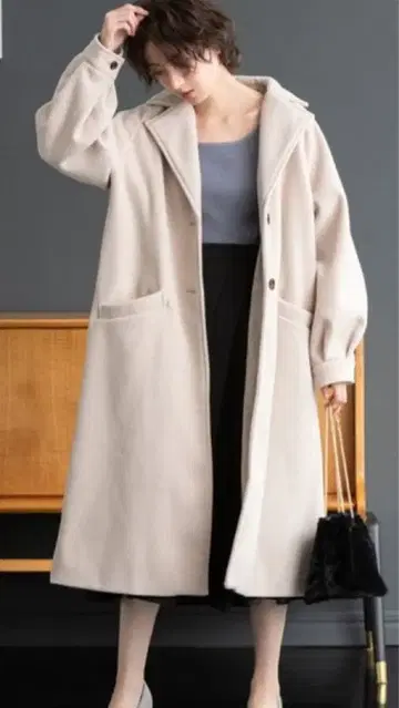 fifth 롱 코트 아이보리