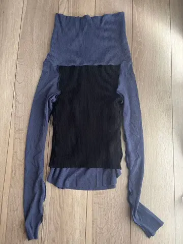 Jens 리브 긴팔 상의 네이비/블랙