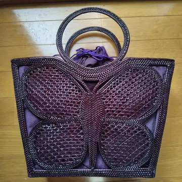 [ 새상품급 ] 아타백 카고백 보라색 나비 패턴